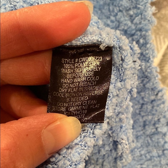 Sanctuary Blue V-Neck Sweater with Textured Knit - Picture 10 of 10